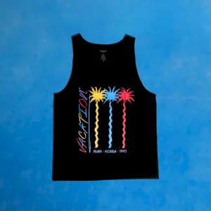 Vacation® Jazz Palms Black Sleeveless Shirt