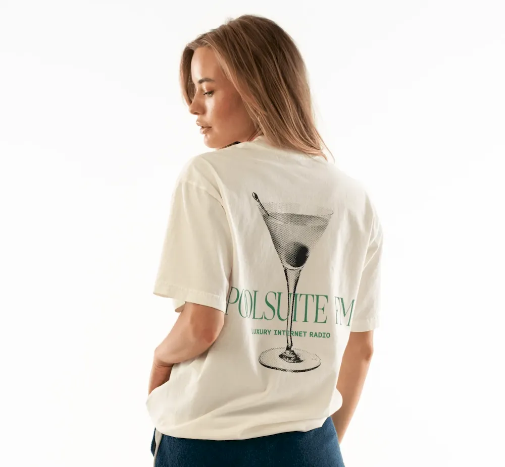 Poolsuite FM Off-White T-Shirt - Image 4